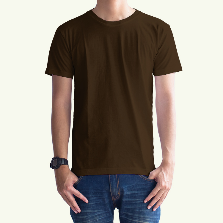  Kaos Polos Coklat O Neck Konveksi Jual Grosir Kaos 